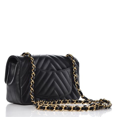 chanel all black chevron|chanel chevron mini flap.